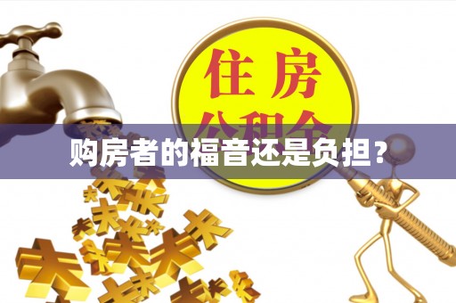 田家庵购房者的福音还是负担？
