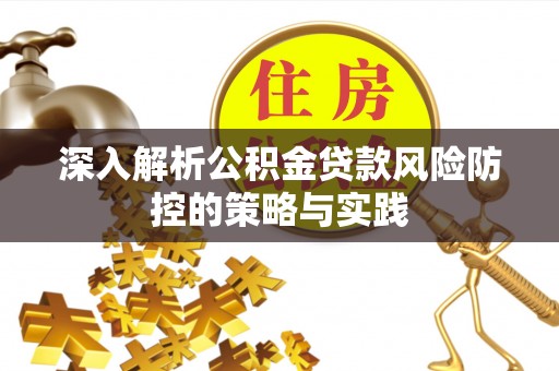 田家庵深入解析公积金贷款风险防控的策略与实践
