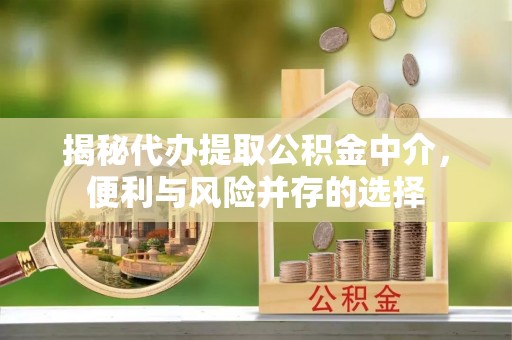 田家庵揭秘代办提取公积金中介，便利与风险并存的选择