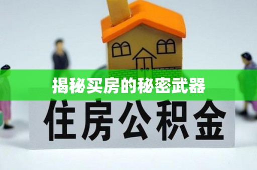 田家庵揭秘买房的秘密武器