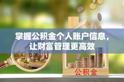 田家庵掌握公积金个人账户信息，让财富管理更高效