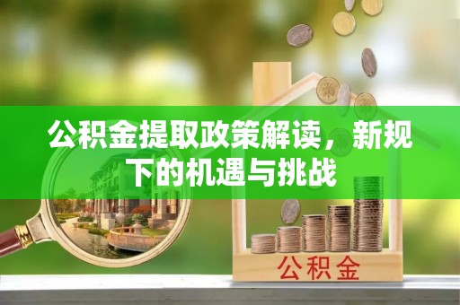 田家庵公积金提取政策解读，新规下的机遇与挑战
