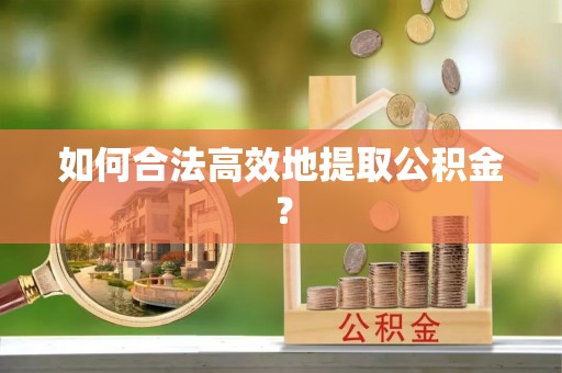 田家庵如何合法高效地提取公积金？