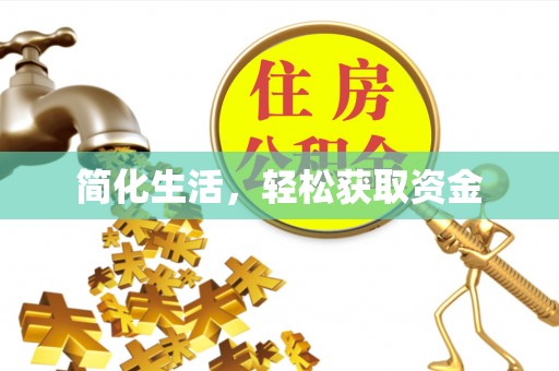 田家庵简化生活，轻松获取资金