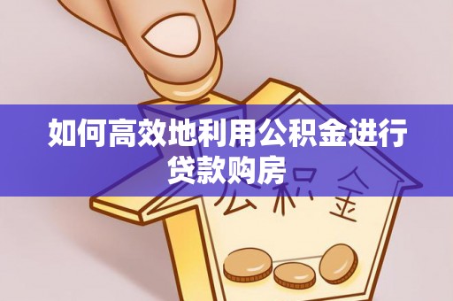 田家庵如何高效地利用公积金进行贷款购房