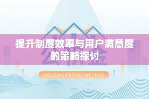 田家庵提升制度效率与用户满意度的策略探讨